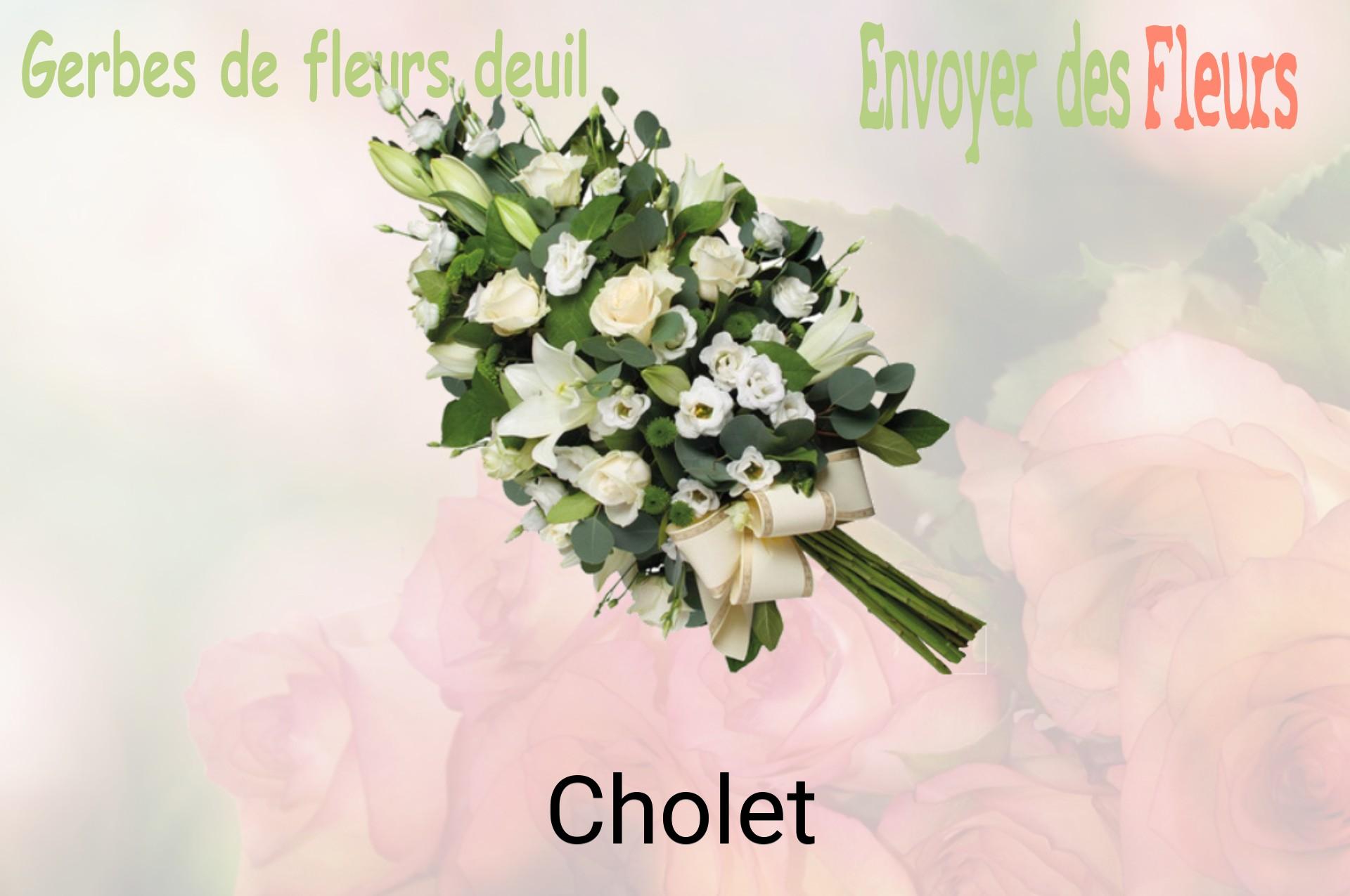 Gerbe de fleurs de deuil livrée à Cholet